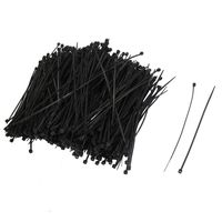 uxcell 1000 Pcs 110mm x 2mm Self Locking Wire Cable Zip Tie 4.3" Black