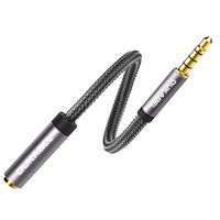 DuKabel 3.5mm (1/8") Male to Female Stereo Audio Headphone Jack Adapter [Ultra-Slim Design | 4-Conductor TRRS | 24K Gold Plated Connector] for Phones, Tablets, Headphones & Card Readers