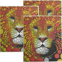 Colorful Lion Set of 3 Swedish Dishcloths | ECO Friendly Absorbent Cleaning Cloth | Reusable Cleaning Wipes