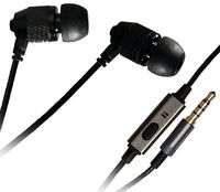 Far End Gear Short Buds 22" Cord Stereo Earbuds + Mic for Armband Music Players