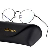 GQUEEN Round Blue Light Blocking Computer Glasses Anti Eye Fatigue with Transparent Lens GQ129