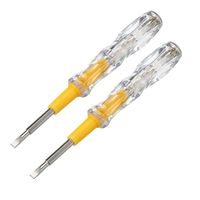 uxcell Voltage Detector Pen, Contact Voltage Tester 3.5mm Dual Head Slot Phillips Screwdriver Electric Circuit Tester Detector Electroprobe 100-500V 2pcs