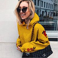 Meolin Color Butterfly Print Long-sleeved Hoodies Sweatershirt,yellow,XL