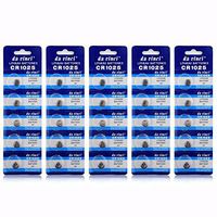 S&MO 3V Lithium Button/Coin Cells Batteries CR1025 High Energy 25 Pcs