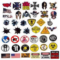 Hard Hat Stickers 50 Pack, BOENFU Union American Patriotic Vinyl Decals for Tool Box Helmet Hardhat Welding Construction Molon Labe Military Ironworker Lineman Oilfield Electrician Pipeliner Ibew
