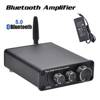 Bluetooth 5.0 Stereo Audio Amplifier Receiver 2 Channel Class D Mini Hi-Fi Integrated Amp for Home Speakers 50W x 2 TPA3116 - Fosi Audio BT10A