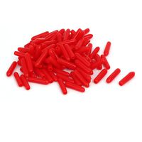 uxcell 2mm Inner Dia Rubber Hose End Cap Screw Thread Protector Cover Red 100pcs