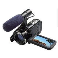 Full HD Digital Video Camera with External MIC, Model HDV-Z20 (Includes 8GB SD Card as a Free Bonus!) - Digital Camcorder with Professional Camera Mounted Shotgun Boom Microphone