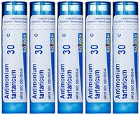 Boiron Antimonium Tartaricum 12C, 80 Pellets, Homeopathic Medicine for Cough (5 Pack)