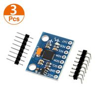 Aokin GY-521 MPU-6050 MPU6050 Module, 6 DOF 3 Axis Accelerometer Gyroscope Sensor Module 16Bit AD Converter Data Output IIC I2C DIY Kit for Arduino, 3 Pcs