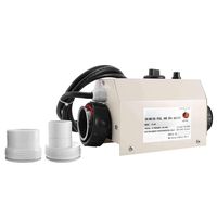 Happybuy Electric Water Heater fit for Thermostat 3KW 220V Electric Water Heater fit for Thermostat for Swimming Pool and SPA Swimming Pool fit for Thermostat Automated 50mm Interface