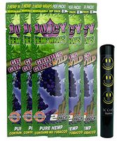 Herb Airtight Tube Pocket Protector with Juicy Jay's Grapes Gone Wild Hemp Wraps 5 Count DC Crafts Nation- Happy Face