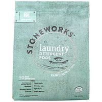 Grab Green Stoneworks Laundry Detergent Pods, Powered by Naturally-Derived Plant & Mineral-Based Powder Pods, Fragrance Free Rain, 50 Count (Pack of 1) Loads-EPA Safer Choice Certified