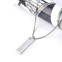 VEAQEE for Flex 2 Bands Jewely Necklace Stainless Steel Accessory Metal Pendant for Flex 2 Tracker (Silvery)