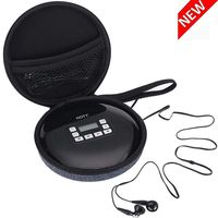 Portable CD Player Case/Bag/Box, Travel Storage Case Compatible for HOTT Portable CD Player 511/611/711/611T Personal Compact Disc Player, CDs, Headphone, USB Cable and AUX Cable