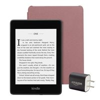 Kindle Paperwhite Essentials Bundle including Kindle Paperwhite - Wifi with Special Offers, Amazon Leather Cover, and Power Adapter