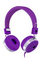 RockPapa 878 On Ear Love Hearts Headphones Foldable, Adjustable Headband for Teens/Adults, iPod iPhone iPad Mini iPad Air, Surface Laptop DVD MP3/4 Purple