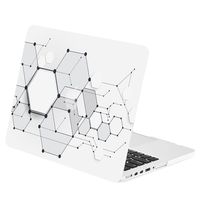 TOP CASE - Geometric 3D Hexagon Graphics Rubberized Hard Case Compatible MacBook Pro 15" with Retina Display (Release 2012-2015) Model: A1398