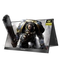 Prechen 15.6 inch Portable Monitor 4K Screen Game Monitor HDR Display Resolution 3840×2160 Portable Monitor USB C for MacBook Xbox One 360 PS3/PS4 Computer PC