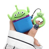 UR Sunshine AirPods Case, Super Cute Cup-Hiding Cartoon Character Shape Case Cover, Fun Soft TPU Silicone Protective Skin for Apple AirPods-Eyes Monster