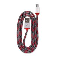 360 Electrical 360401 QuickCharge Braided Micro USB Cable, 3'/0.9m, Red