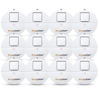 EVA LOGIK Modern Ultra-Thin Window Alarm with Loud 120dB Alarm and Vibration Sensors Compatible with Virtually Any Window, Glass Break Alarm Perfect for Home, Office, Dorm Room- 12 Pack