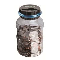 Sunsbell Coin Bank Savings Jar Coin Digital Counting Money Box, Automatic Coin Counter LCD Display (Dollar)