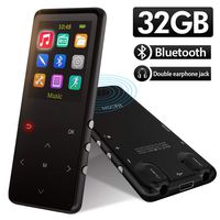 MP3 Player, 32GB MP3 Players with Bluetooth, AUX Burning, Double Earphone Jack, Sports Armband, Sleep Timer, HiFi Music, FM Radio and Record, Shuffle Play, Pedometer,Lux packing