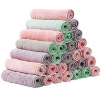 Double Sided Superfine Fiber Cotton rag, Absorbent Not Oily Dish Cloth Thicken Kitchen No lint Dish Towels 10pcs Dusting Cloths-B