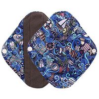 Sanitary Pad, Reusable Charcoal Bamboo Cloth Menstrual Pads Washable Sanitary Towel Panty(XWSD10)