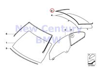 Genuine BMW 3 Series E92 Coupe Rear Window Moulding Trim OEM 51317119713