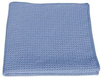 HoneyComb Microfiber Glass Cleaning Cloths 16x16 - Blue Case of 204