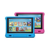 Fire HD 10 Kids Edition Tablet 2-Pack, 10" HD Display, 32 GB, Kid-Proof Case - Blue/Pink