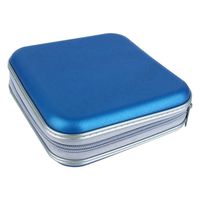 Twinsisi Portable Plastic 40 CD DVD VCD Case Storage Bag Organizer Wallet Holder Album Box for Car, Home, Office and Travel (Blue)