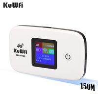 KuWFi 4G LTE Mobile WiFi Hotspot Unlocked Wireless Internet Router Devices with SIM Card Slot for Travel Support B2/B4/B5 in USA/CA/MX