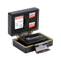 Camera Battery Case for Canon LP-E17 JJC Camera Battery Storage Case Stores Holder for Canon Rebel T7 T7i T6i T6s SL2 77D M3 M5 M6 Water-Resistant Insulation 1 Battery 1 SD and 2 MSD Cards-1 Pack