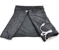 RIYIN USB Powered Soft Heated Shawl Winter Electric Warming Heating Blanket Pad (Black)