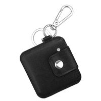Fintie Tile Slim Case with Carabiner Keychain, Anti-Scratch Vegan Leather Protective Skin Cover for Tile Slim Item Tracker Phone Finder, Black