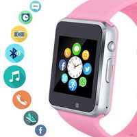 Smart Watch, Smartwatch Phone with SD Card Camera Pedometer Text Call Notification SIM Card Slot Music Player Compatible for Android Samsung Huawei and IPhone (Partial Functions) for Women Teens Girls