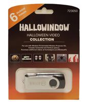 WindowFX Projector Halloween Additional 6 Video Collection USB HALLOWINDOW, Skulls, Spiders, Zombies, Eyeball