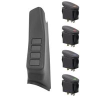 Rugged Ridge 17235.96 Black Left Side A-Pillar 4-Switch Pod Kit