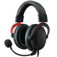MightySkins Skin Compatible with Kingston HyperX Cloud II Gaming Headset - Black Wood | Protective, Durable, and Unique Vinyl Decal wrap Cover | Easy to Apply, Remove | Made in The USA