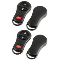 Key Fob Keyless Entry Remote Shell Case & Pad fits Chrysler, Dodge, Jeep, Plymouth keys, Set of 2