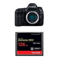Canon EOS 5D Mark IV Full Frame Digital SLR Camera Body with 128GB CompactFlash Memory Card