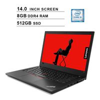 Lenovo 2019 Newest ThinkPad T480 14 Inch Flagship Business Laptop, Intel Core i5-7200U up to 3.1 GHz, Intel HD 620, 8GB DDR4 RAM, 512GB PCIe SSD, FP Reader, HDMI, Bluetooth, WiFi, Windows 10 Home