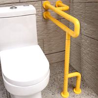 Teerwere Toilet Rail Toilet Stabilization Handrail Safety Auxiliary Armrests for Handrails Special Hand Safety Handle Seat for Elderly and Handicap (Color : Yellow, Size : 60x70cm)