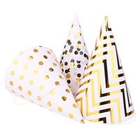 Boieo Gold Birthday Party Hats, 12 pcs Assorted