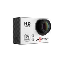 AXESS CS3604 1080p Full HD Wide Angle Lens Sports and Action Camera with Waterproof Housing and Accessories (Silver)