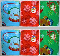 Set of 6 Gift Bags Jumbo/Giant/XLarge 36" x 36" with Tag, Plastic Poly Bag - Christmas/Holiday Designs (6)