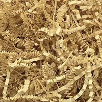 Black Cat Avenue 1 LB French Vanilla Crinkle Cut Paper Shred Filler for Gift Wrap and Basket Filler